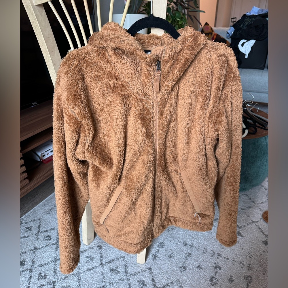 Brown North Face Fuzzy Fleece Sweater